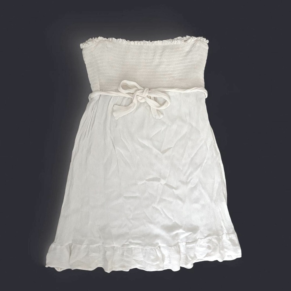 2000’s Juicy Couture Beach Royalty Ivory Smocked Tube Dress Cover Up